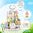 Kalojan 12 Pcs Spring Tiered Tray Decor Wooden Gnomes Flowers Plants Tabletop Trays Signs Spring Summer Fall Tiered Tray Items For Home Farmhouse Rustic Kitchen Decorations (Spring)