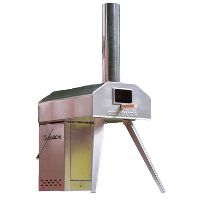 Qstoves Inc. Stainless Steel Free Standing Wood Burning Pizza Oven