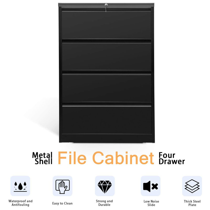 17.7 " Wide 4 Steel Vertical Filing Cabinet