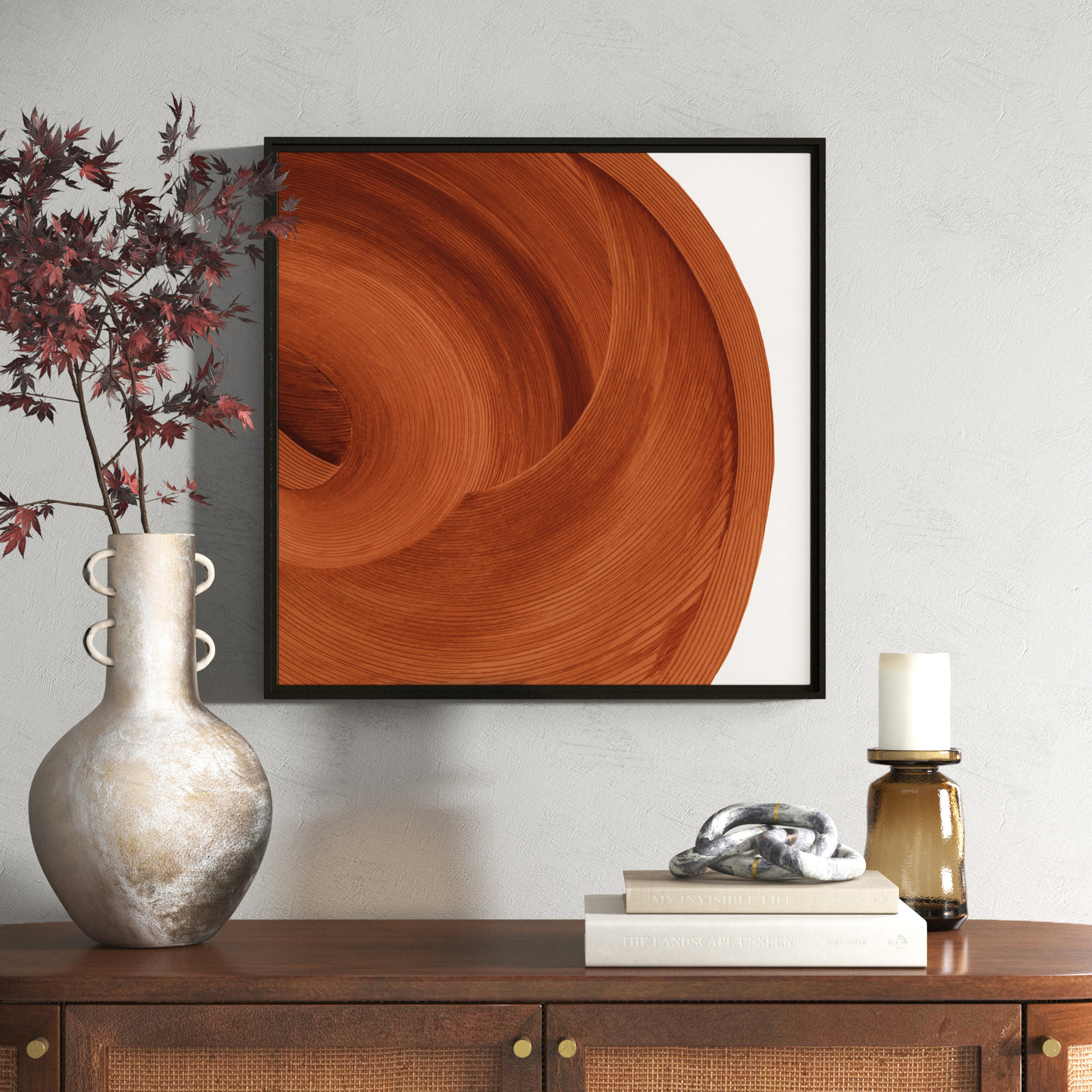 Thormond "Affogato" Painting, Espresso , 25.5" H x 25.5" W x 2" D