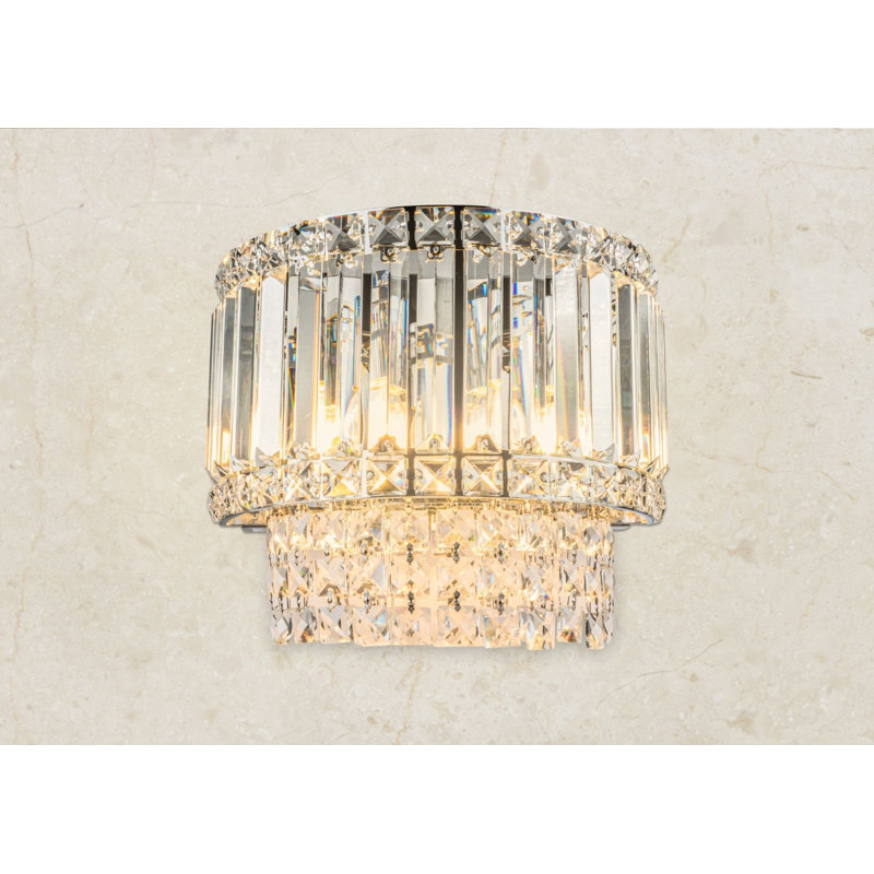 Gorden Flush Mounted Sconce, Polished Chrome