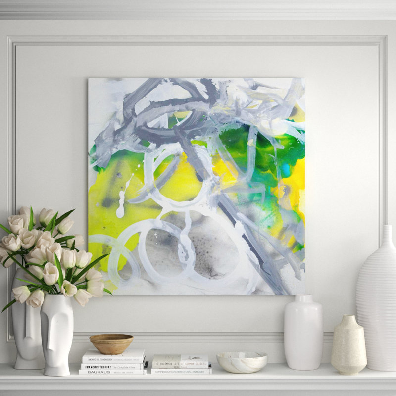 Emerald Print by John Beard, White Framed Canvas, 24" H x 24" W x 1.75" D