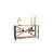 Modern Industrial Bookshelf, Sapphire Color, 40.6 x 23.6 x 11.6 inches | 100% Melamine Coated Particle Board & Metal Frame | Stylish Storage Solution for Home, Office & Study, Durable & Elegant Design-715643082