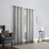 Cutlip Damask Draft Shield Fleece Insulated Single Curtain Panel