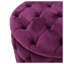 Repose-pieds moderne en velours glamour fuchsia avec silhouette incurvée et finition texturée douce