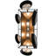 Bear at Lake 2 - Light Steel Handcrafted Rectangle Chandelier Pot Rack