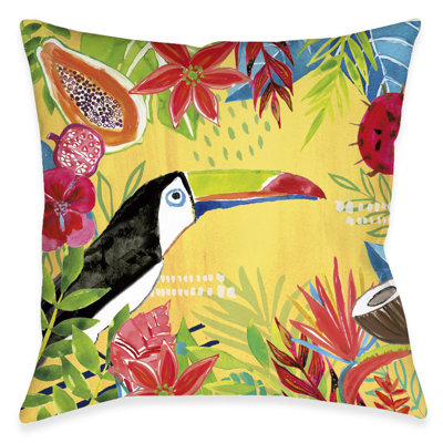 Tutti Fruity Floral Throw Pillow