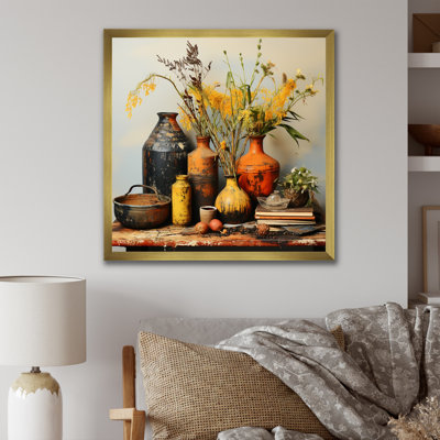 Art mural jaune Boho