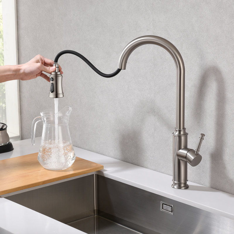 Robinet de cuisine Sumerain S6132P-XX-6133, Acier inoxydable