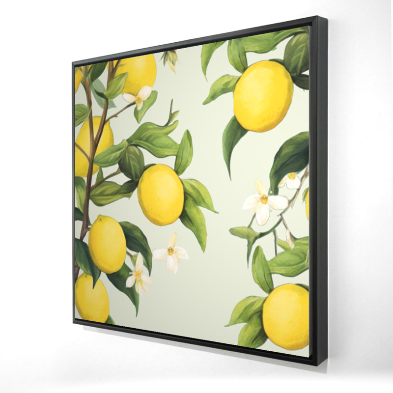 "Citrons fleuris" sur toile