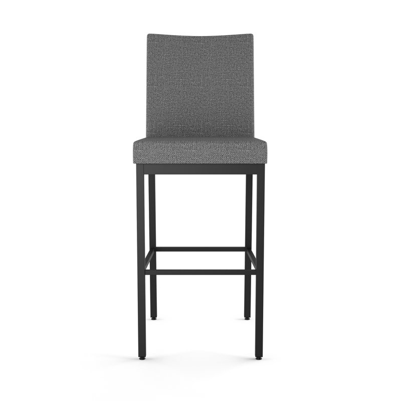 Tabouret de bar et de comptoir Driggers, Tabouret de bar (siège d'une hauteur de 30 po), Noir, Gris