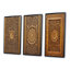 "Vieille porte en bois sculpté", 3 pièces sur toile-1357061165-1357061166