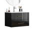 Ensemble de meuble-lavabo mural 30 po avec lavabo, double tiroir, lavabo en céramique et installation facile-2101100039