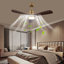Ventilateur de plafond 48 pouces avec lumière et télécommande Huybert, ventilateur réversible à 6 vitesses pour la chambre à coucher et le salon