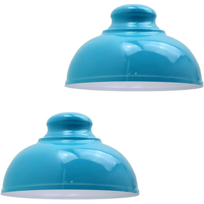 2-Pack Vintage Retro Pendant Light Shade Metal Lampshade Bulb Guard Curved Cage Hanging Ceiling Light Fixture E26 Compatible Decorative Lighting for Kitchen Bedroom Farmhouse