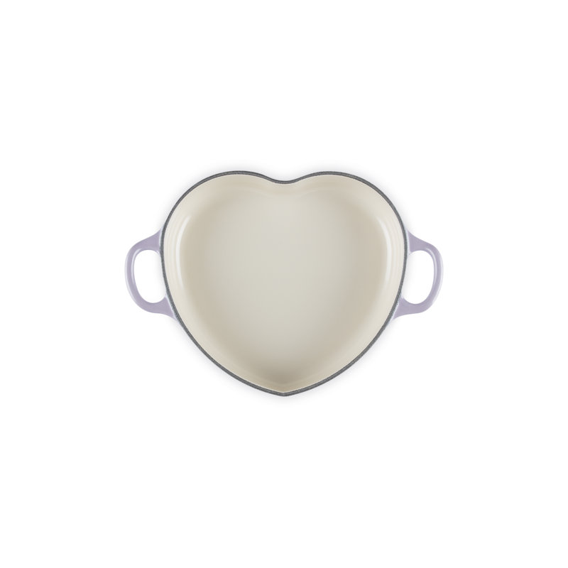 Le Creuset Enameled Cast Iron Traditional Heart Dish With Heart Knob, 1.25 Qt. - Chiffon Pink, Provence
