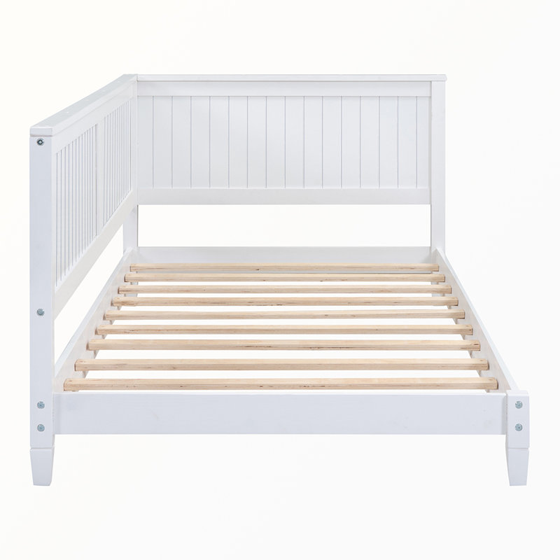 Lit plateforme simple Justine, Simple, Blanc