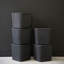 Sculpted Felt Storage Bin with Lid-983408669