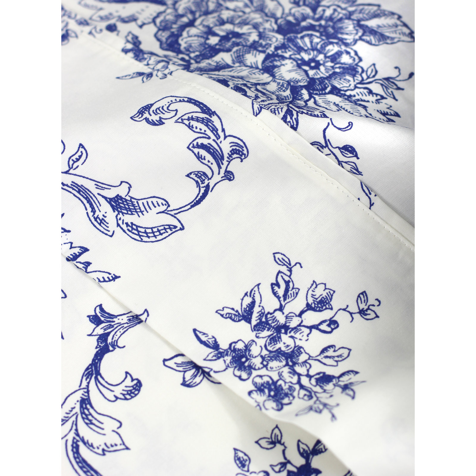 Benedictine 100% Cotton Sheet Set, Twin, Navy