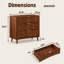 Commode à 3 tiroirs cannelées