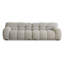 Canapé modulaire gris en coton et lin-971726596