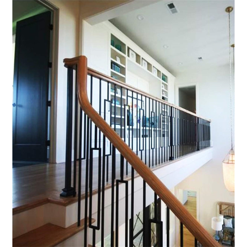 Satin Black Powder Coated Wrought Iron Stair Balusters