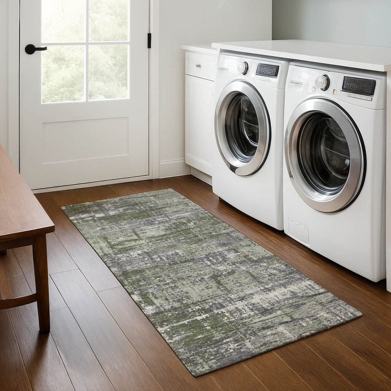 Tapis géométrique de qualité supérieure lavable à la machine Mouton, Tapis de couloir 2 pi 3 po x 7 pi 6 po