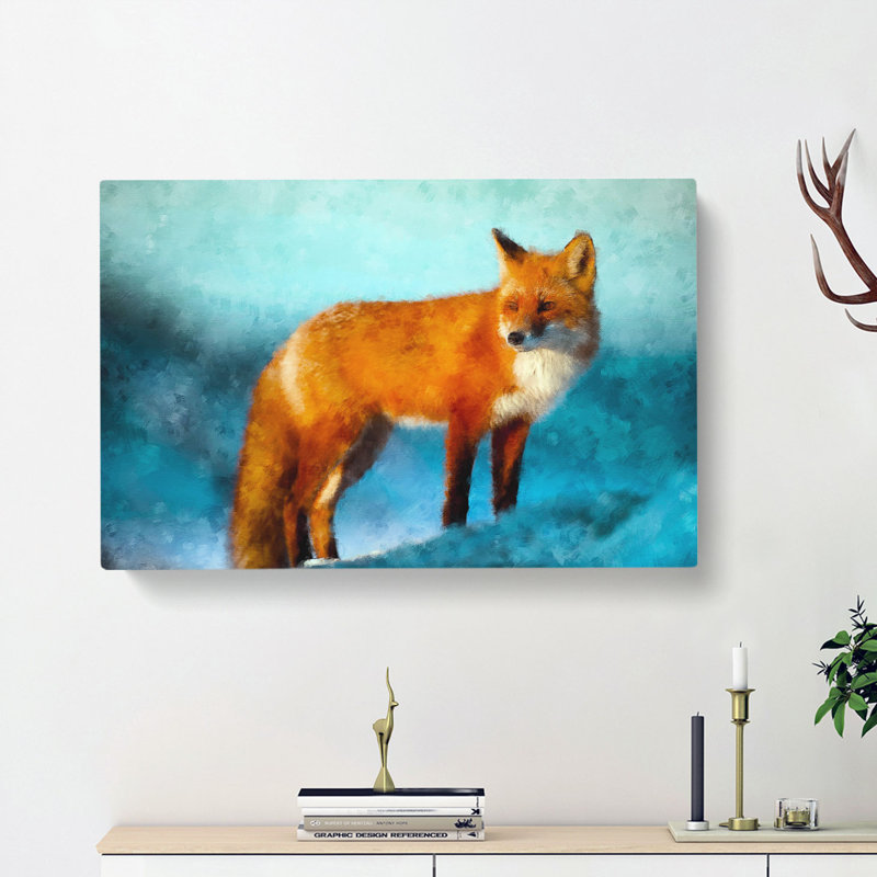 The Red Fox - Wrapped Canvas, 60cm H x 91cm W x 3cm D