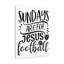 Jesus And Football - Wrapped Canvas Print-83704439