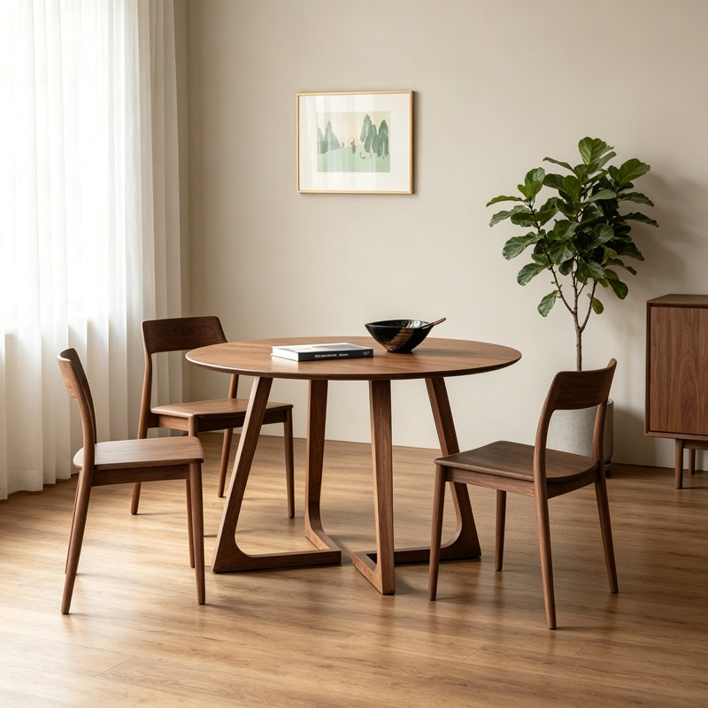 Table de salle à manger Retro, H 29,52 po x l 39,37 po x P 39,37 po