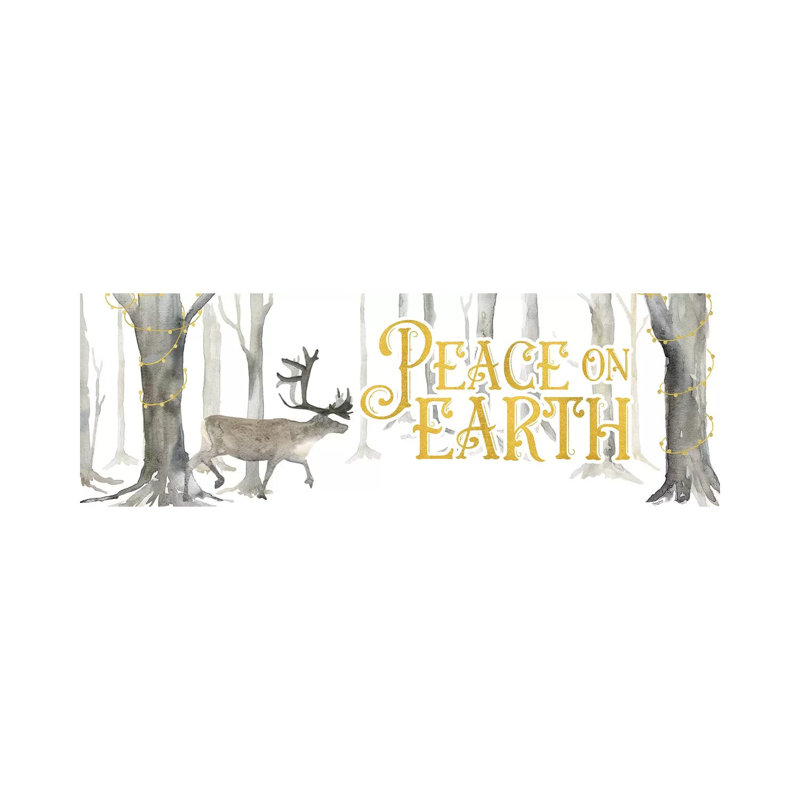 Christmas Forest Panel II-Peace On Earth by Tara Reed - Wrapped Canvas Panoramic Painting