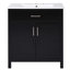 Meuble-lavabo de 30 pouces avec lavabo en céramique et beaucoup de rangement - le choix parfait pour les petites salles de bain-416960142