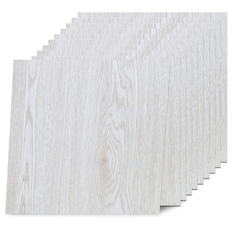 12'' W x 12'' L x 1.5 mm Peel and Stick Vinyl Floor Tiles,Luxury Vinyl Tile, White Washed Pine