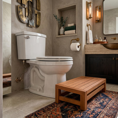 Teak Squatting Toilet Footstool 30" (75 cm)