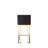      Pangea Home Dexter Velvet Counter Stool – Modern Upholstered Bar Chair -  26" Seat Height - Indoor Stool with Footrest - Bar, Dining, Kitchen - Gray Velvet with Gold Legs-1352635156-1404866167-1352635159