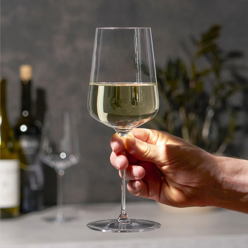 Spiegelau Definition Crystal White Lightweight Wine Glasses, 15.2 oz, Set of 2