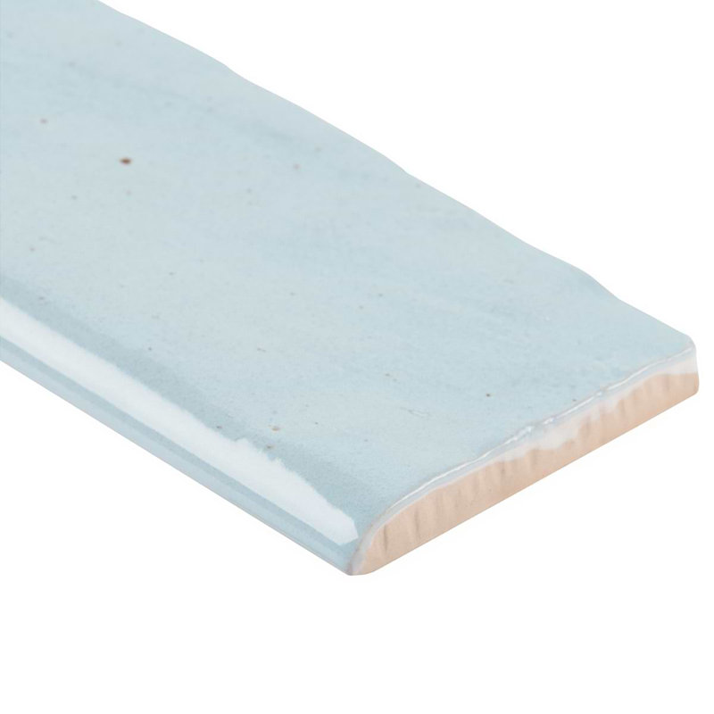 Portmore 3X8 Glossy Ceramic Bullnose, Sky