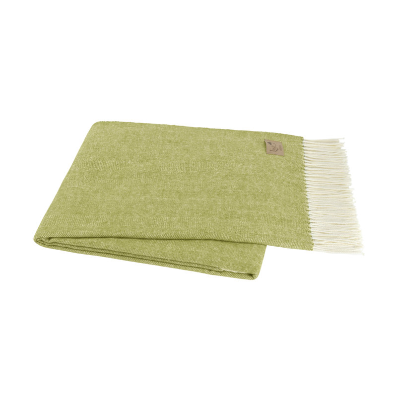 Italian Herringbone Throw, Lemongrass