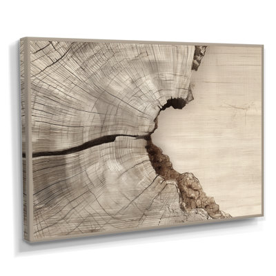 «Celestial Balance On Wood Slide», reproduction d'art sur toile grise