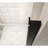 28X72 Inch Shower Door With Pivot Function, Matte Black Aluminum Half Frame, 1/4" Tempered Glass, Film, Practical Water - Blocking, Space Saving Swing For Bathroom Enhancement 6Mm Transparent Proof