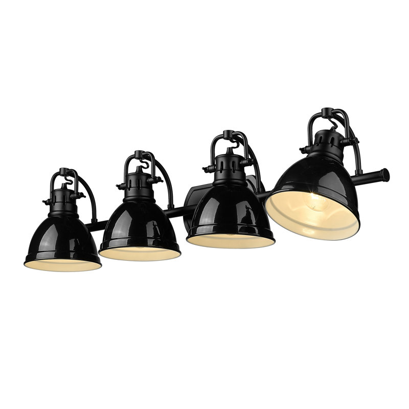 Éclairage pour salle de bain 4 lumières Calico, Noir, Noir mat