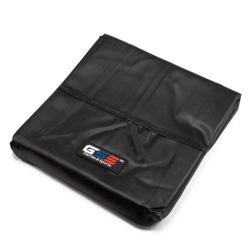 Housse de table de jeu de palets en similicuir robuste de 16 pi GSE pour accessoires de table de jeu de palets (noir), Noir