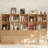 Branigans 5 Pcs 2-Tier Cube Bookshelf Storage Cabinet With Double Drawer And Shelf