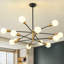 Luminaire suspendu moderne Mid-Century lustre moderne Spoutnik, lustre noir et or George Oliver-1061878039-1061878056-1010165726