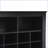 Shoe Cabinet with 24 Cubbies, Contemporary Curved Base, Versatile Hallway/Bedroom Storage, Black | Particle Board | Hallway