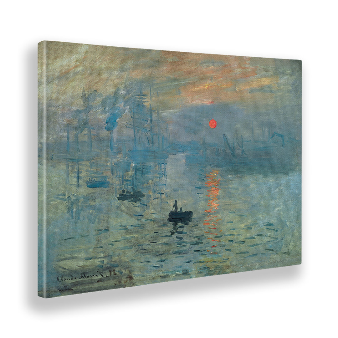 Wandbild Panorama Sonnenuntergang über dem Meer von Claude Monet