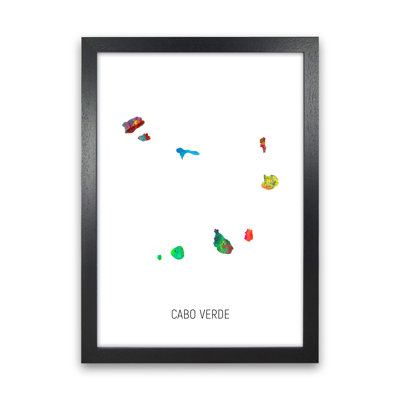 Cabo Verde Watercolour Map by Michael Tompsett - Print