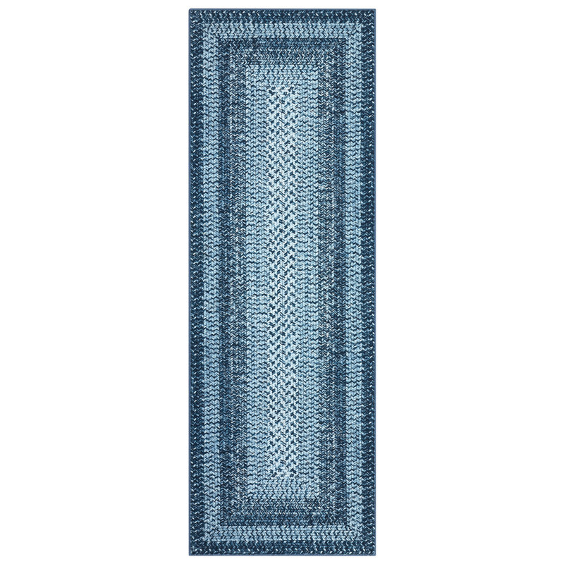 Tapis moderne lavable pour imitation de chambre à coucher Tapis tressé à motif géométrique doux antidérapant