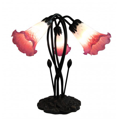 Maxine Metal Novelty Lamp, White/Pink
