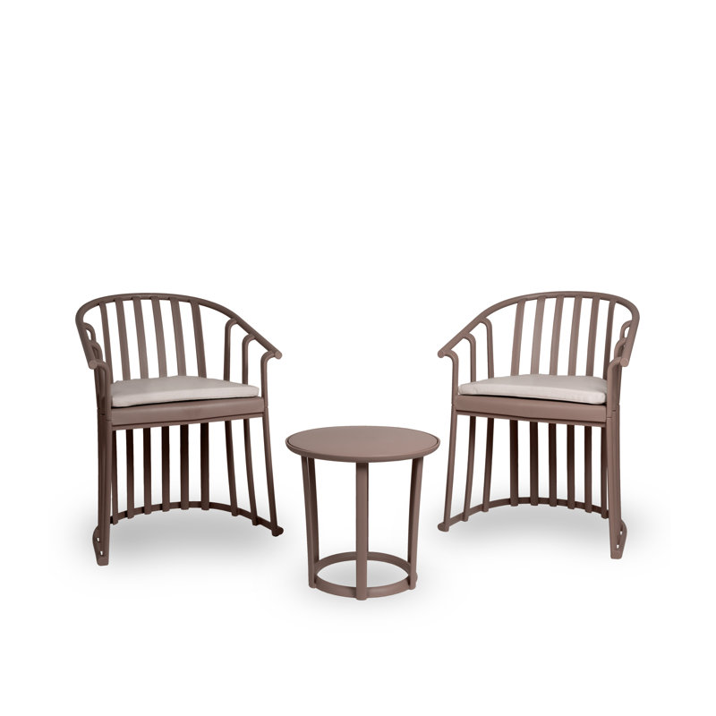 Raff - 3 Piece Conversation Set - with Cushions, Chocolate